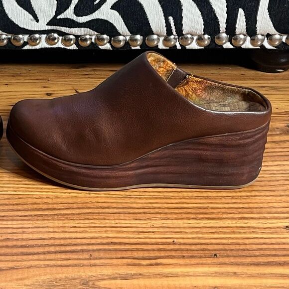 Korks Brown Mallory Clogs Mules Platform Shoes Sz 9 Boho Preowned - Picture 5 of 10